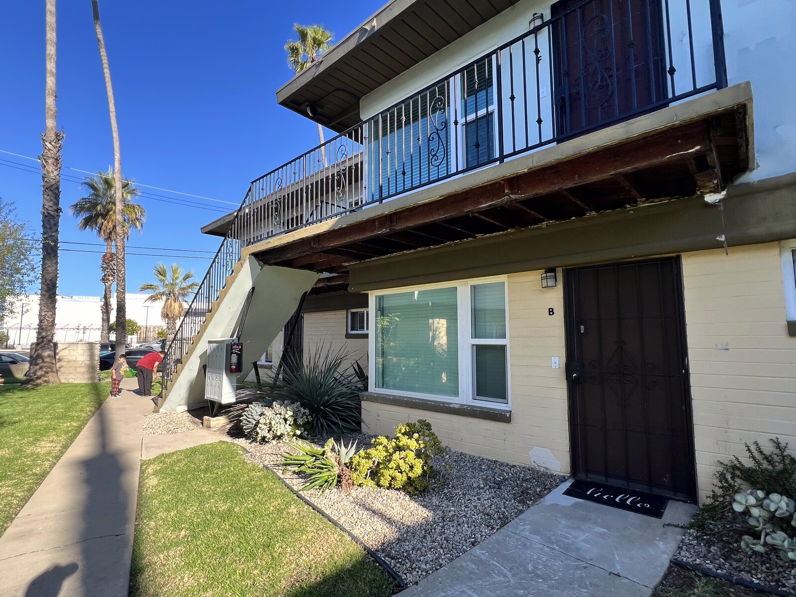 Final result — stairs, decks & landscaping