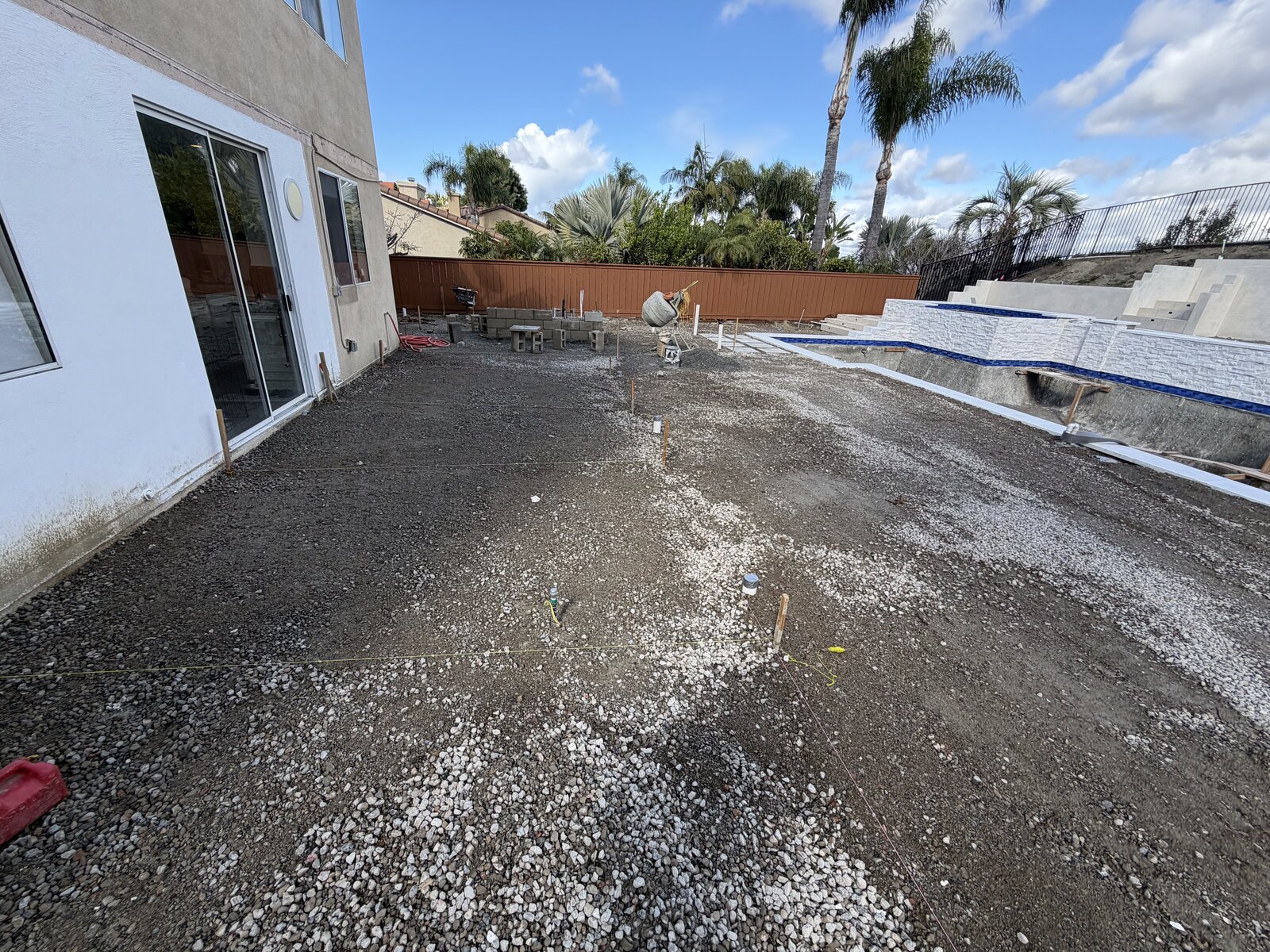 Site cleared and graded